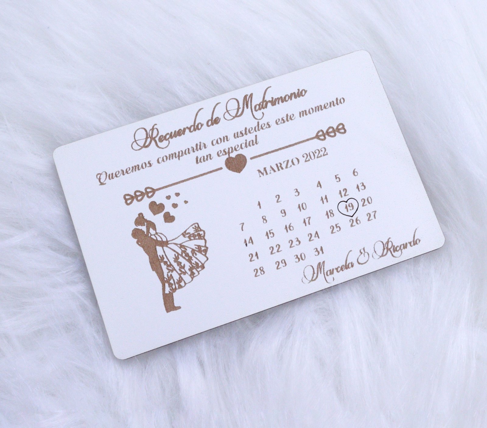 Invitacion Recuerdo Matrimonio - imagen 3
