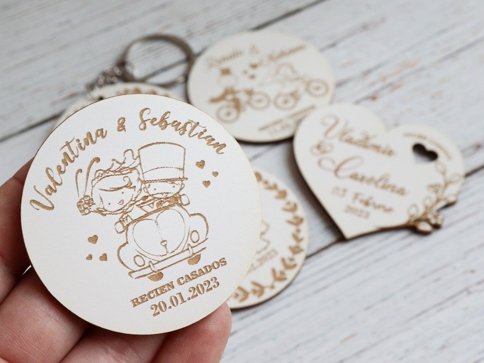 Souvenir Recuerdito Llavero  Matrimonio Recien casados