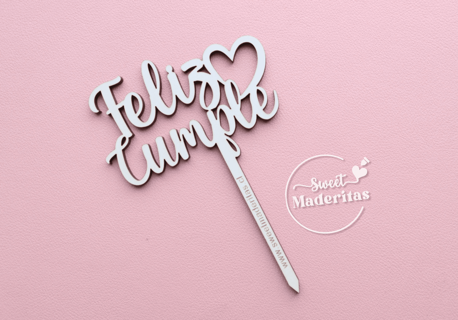 Mini Toppers MDF Corazón - imagen 3