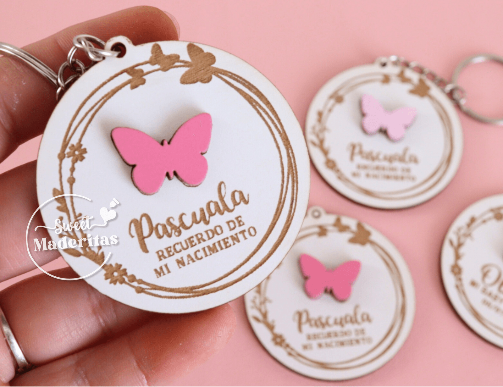Souvenir Babyshower bautizo mariposa - imagen 3