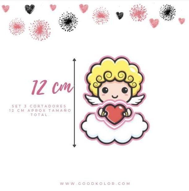 Set 3 cortadores Cupido