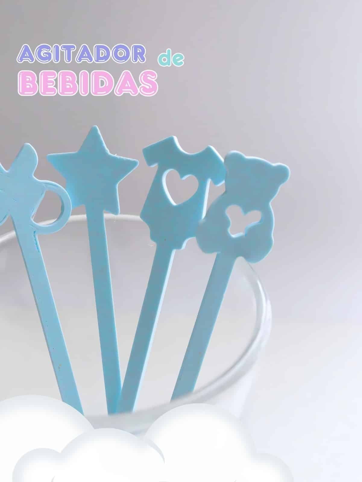 Set Revolvedor/ Agitador de bebidas baby shower