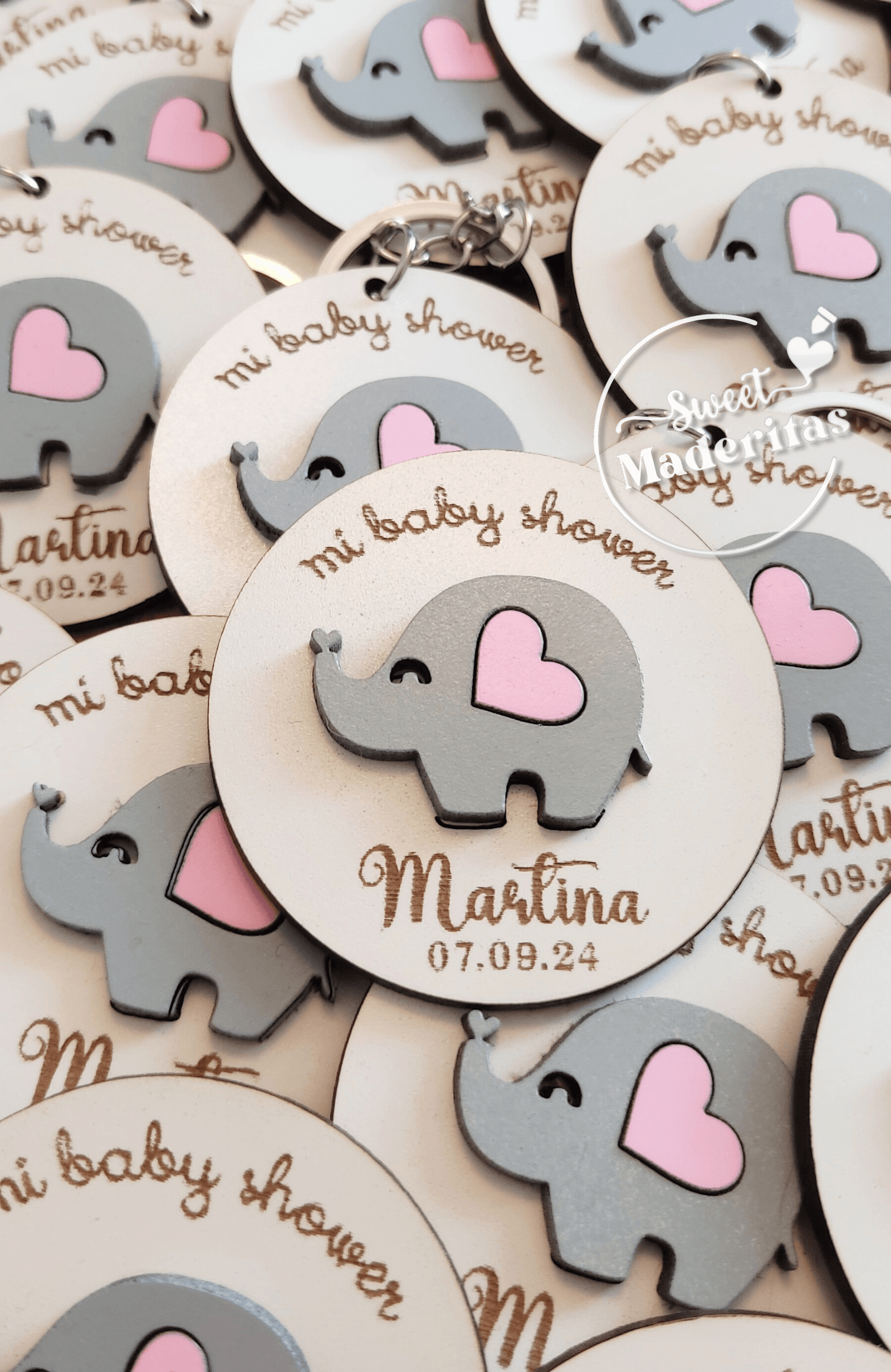 Souvenir elefantita oreja corazón