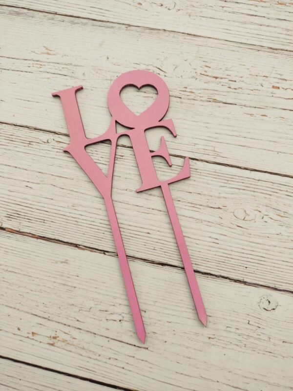 Topper Love Rosado