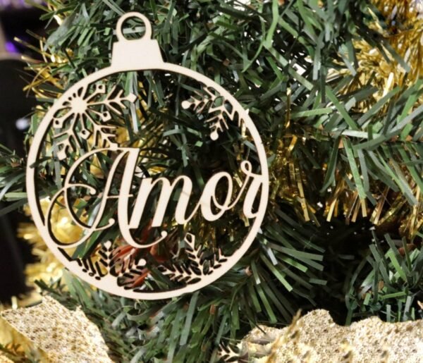 Set 12 Esferas Navidad Personalizadas MDF - Imagen 3