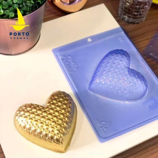 Molde Chocolate Corazon Matelasee 3 Partes