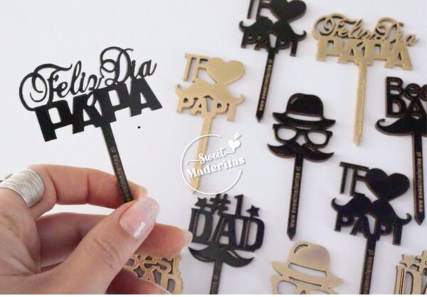 Mini  Topper mdf Dia del Padre