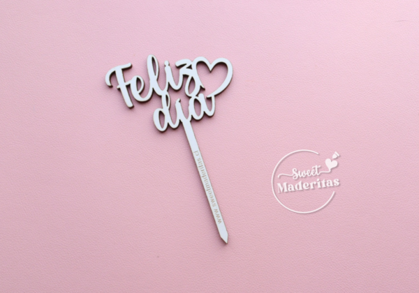 Mini Toppers MDF Corazón - Imagen 4