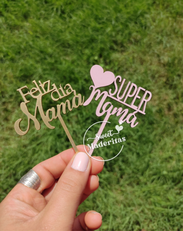 Mini Topper mdf Dia de la madre - Imagen 2