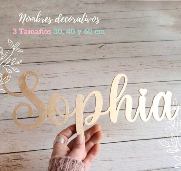 Nombre Madera Decorativo - Imagen 2