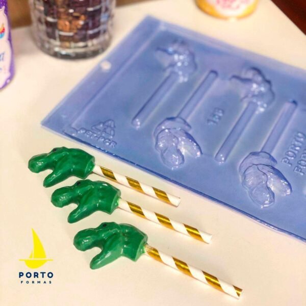 Molde Chocolate Piruleta Dinosaurio