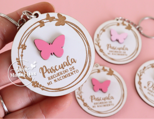 Souvenir Babyshower bautizo mariposa - Imagen 3