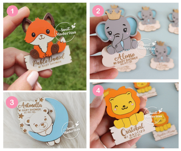Recuerdos Baby Shower Animalitos Surtidos Souvenir - Imagen 4