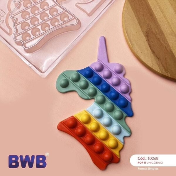 Molde Pop it Unicornio Simple