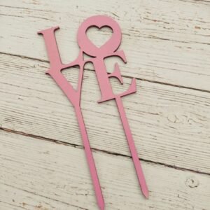 Topper Love Rosado