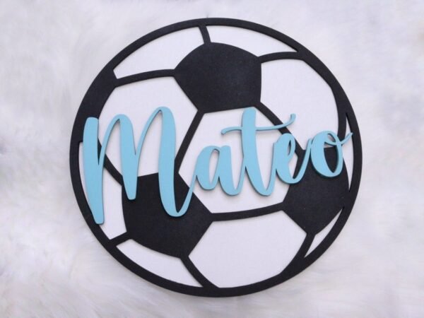 Cartel  habitacion Pelota + Nombre