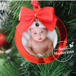 Set 4 Esferas Navidad Acrílico Personalizadas