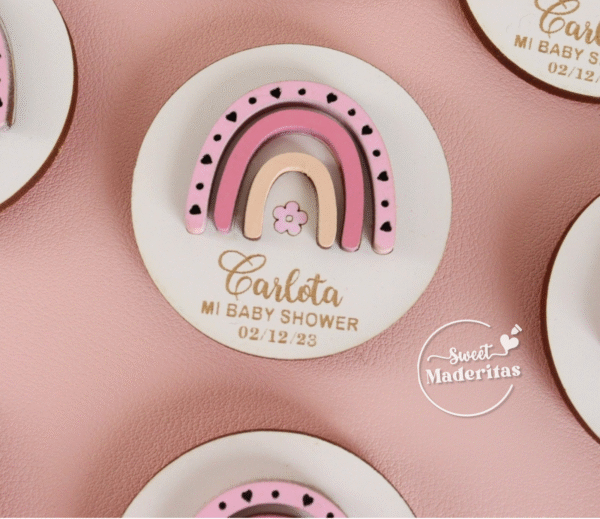 Souvenir recuerditos Arcoiris rosa beige