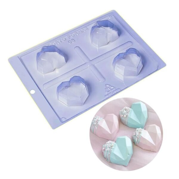 Molde Chocolate Corazónes Diamante Portofomas