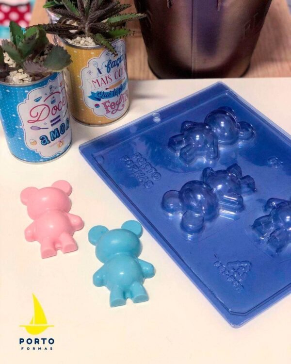 Molde Chocolate Oso Bebe 3 Partes