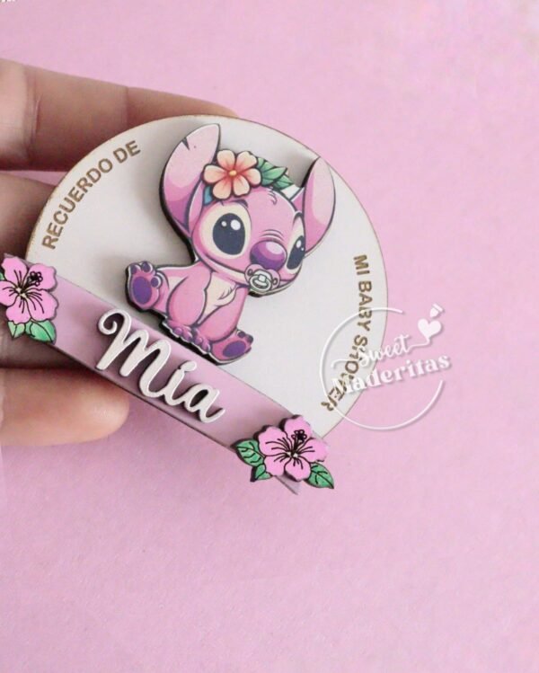 Souvenirs  Stitch bebe rosada