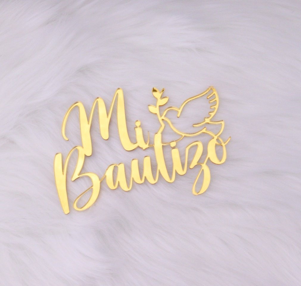 Topper Acrilico Mi bautizo