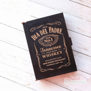 Caja mdf Jack daniel Papá 6 unid