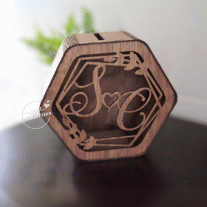 Caja para Sobres de Matrimonio Hexagonal