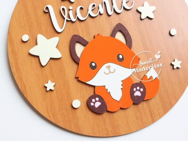 Cartel Decorativo Zorrito - Imagen 2