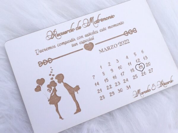 Invitacion Recuerdo Matrimonio - Imagen 5