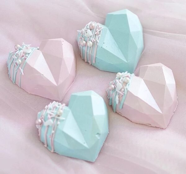 Molde Chocolate Corazónes Diamante Portofomas - Imagen 2