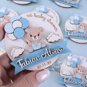 Souvenir Baby shower osito con globos