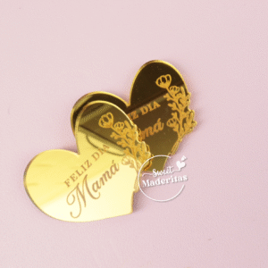 Tags mamá corazón acrílico Set 6 unid