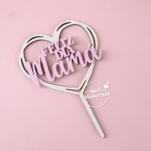 topper mamá Corazon 2 capas