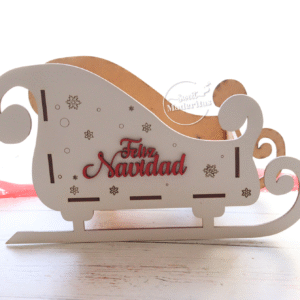 Caja Trineo Navidad Relieve
