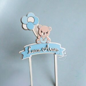 Cake topper osito globos #2